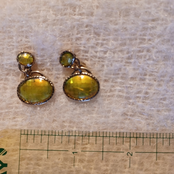 Monet vintage citrine clip on earrings - Picture 4 of 5